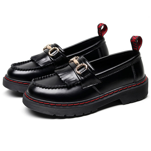 Dr Martens Tassel Loafer - Black & Red (SW057)