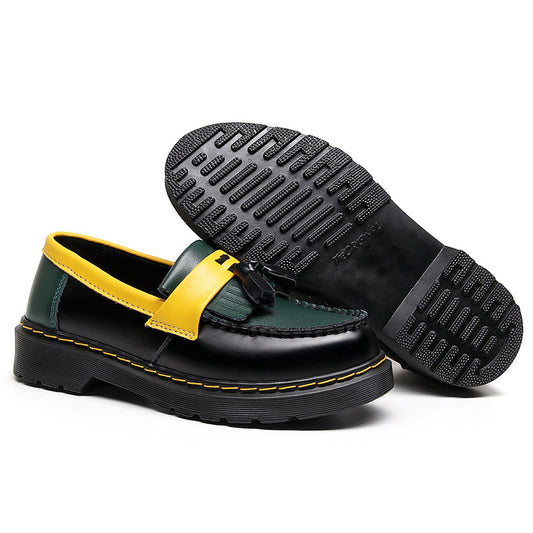 Dr Martens Adrian Tassel Loafer - Black/Yellow/Green (SW055)
