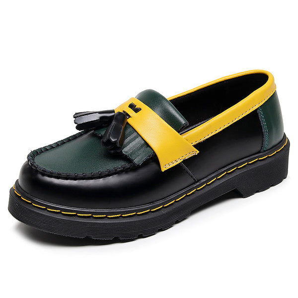 Dr Martens Adrian Tassel Loafer - Black/Yellow/Green (SW055)