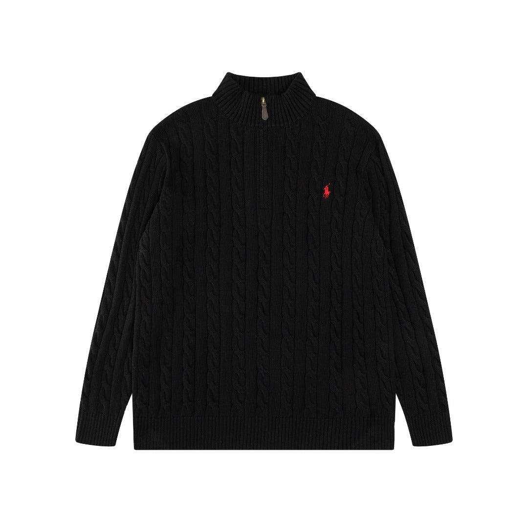 Polo Ralph Lauren Cable-Knit Quarter Zip Sweater (SW071)