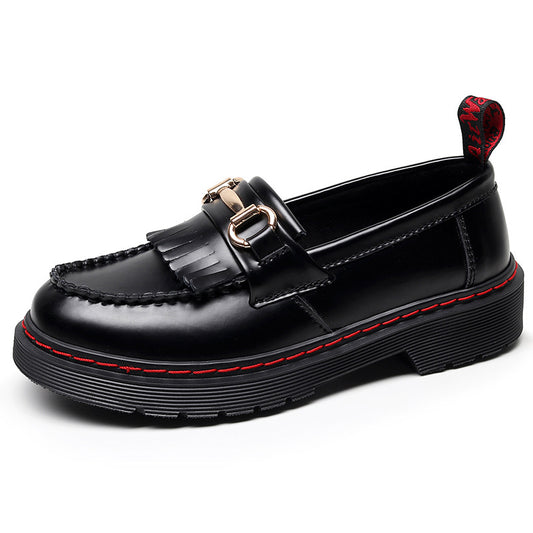 Dr Martens Tassel Loafer - Black & Red (SW057)