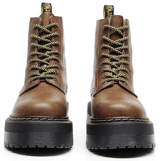 Dr Martens 1460 Brown Leather Platform Boots (SW061)