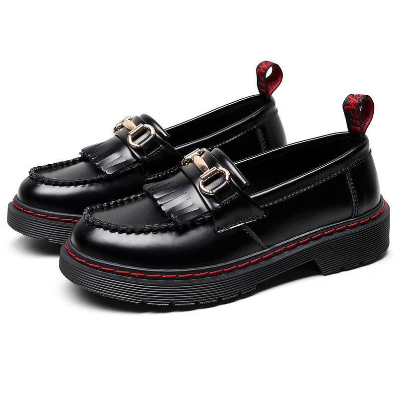 Dr Martens Tassel Loafer - Black & Red (SW057)