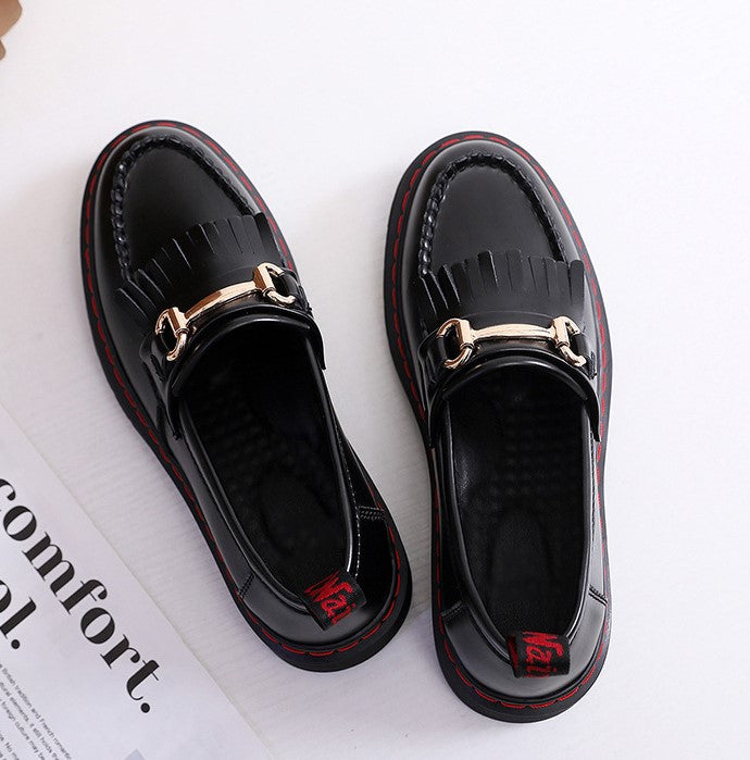 Dr Martens Tassel Loafer - Black & Red (SW057)