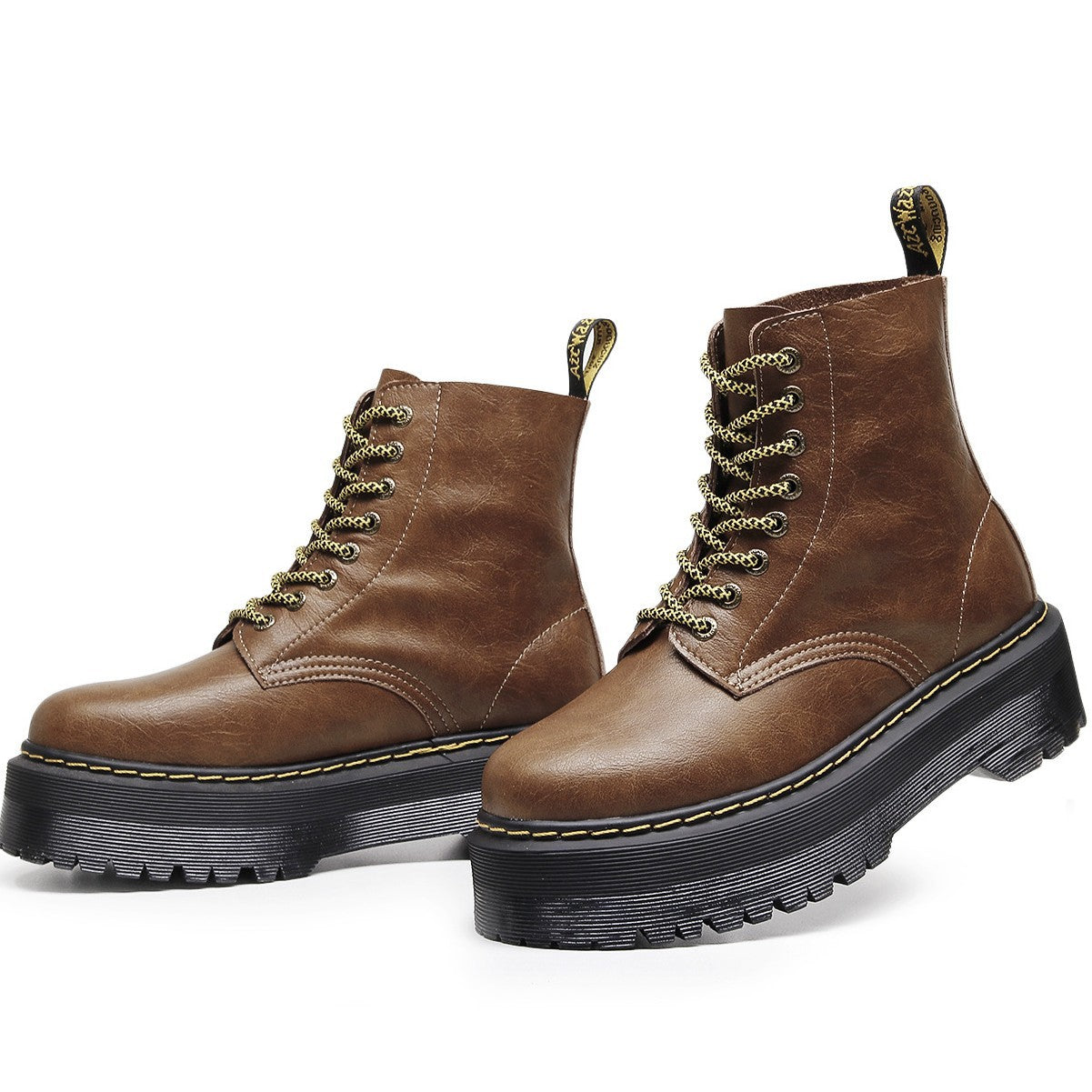 Dr Martens 1460 Brown Leather Platform Boots (SW061)