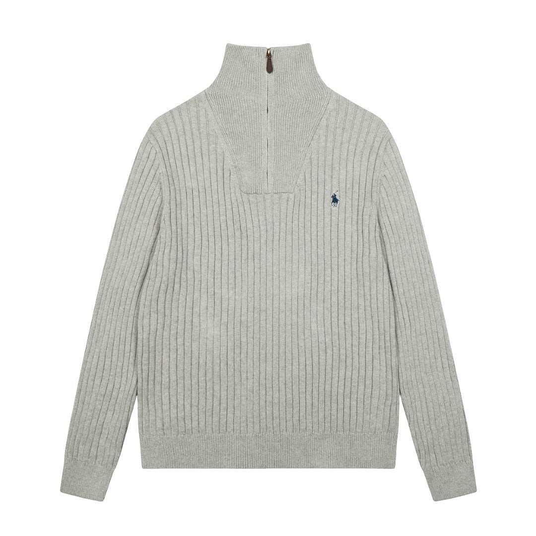 Polo Ralph Lauren Ribbed Wool Quarter Zip Sweater (SW068)