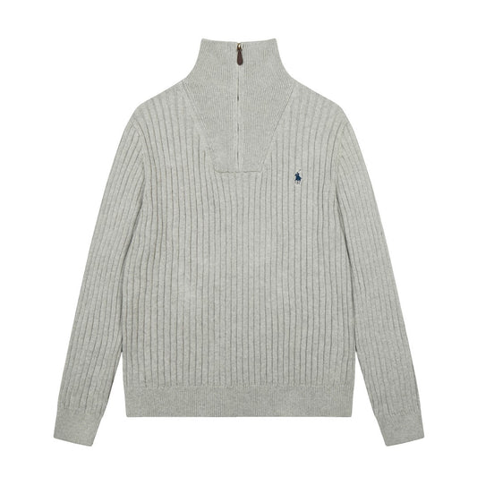 Polo Ralph Lauren Ribbed Wool Quarter Zip Sweater (SW068)