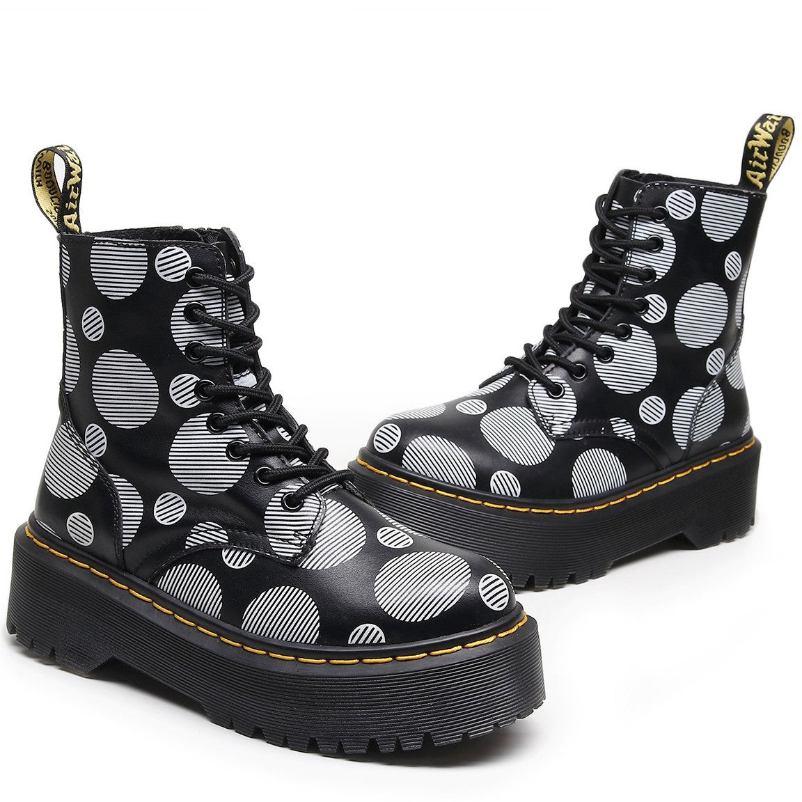 Dr Martens Jadon Polka Dot Platform Boots (SW060)