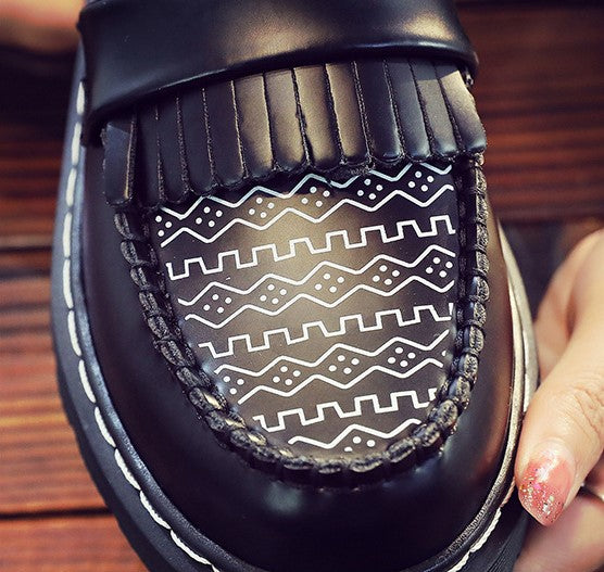 Dr Martens Tassel Loafer - Black & White (SW056)