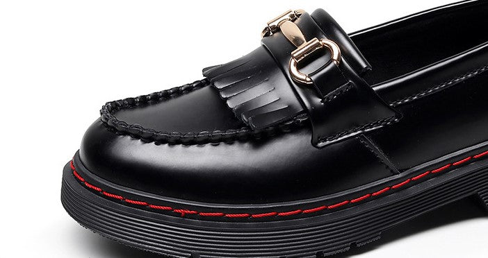 Dr Martens Tassel Loafer - Black & Red (SW057)