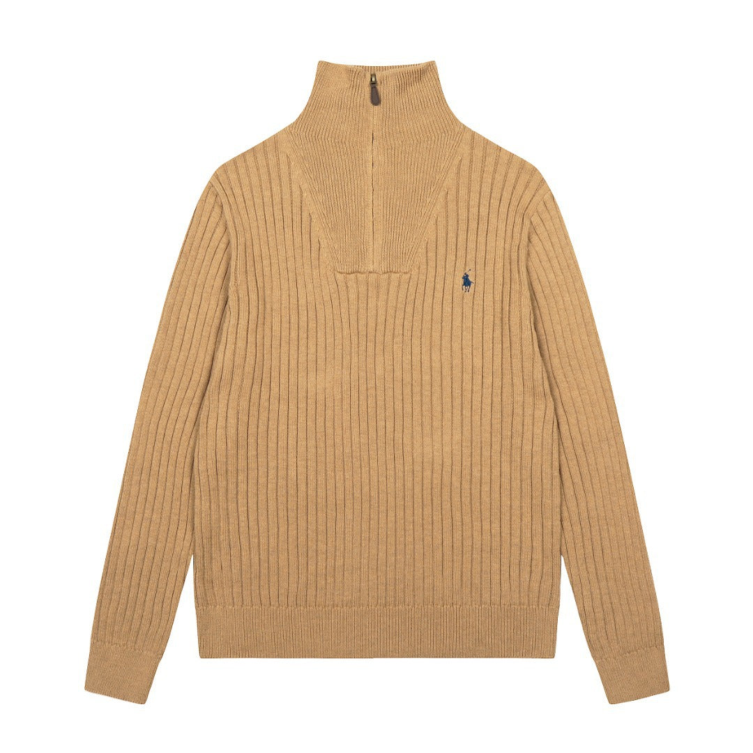 Polo Ralph Lauren Ribbed Wool Quarter Zip Sweater (SW068)