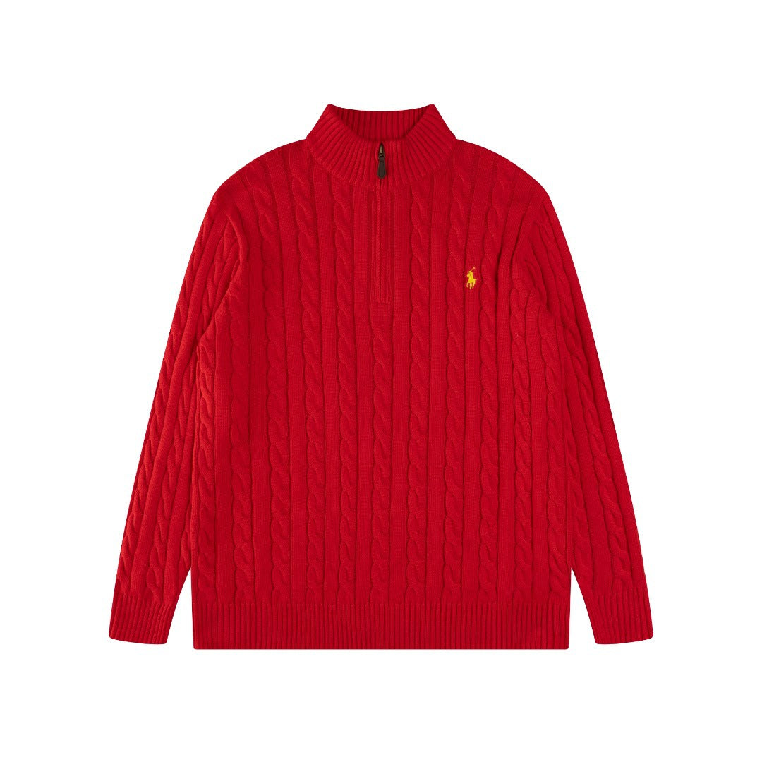 Polo Ralph Lauren Cable-Knit Quarter Zip Sweater (SW071)
