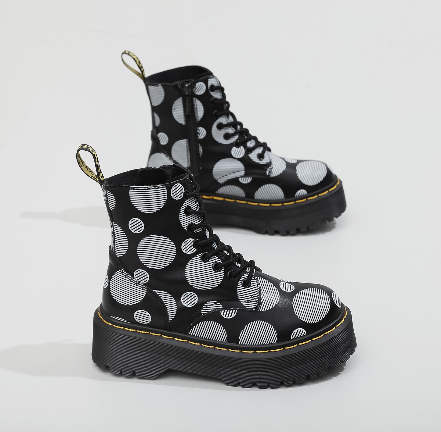 Dr Martens Jadon Polka Dot Platform Boots (SW060)