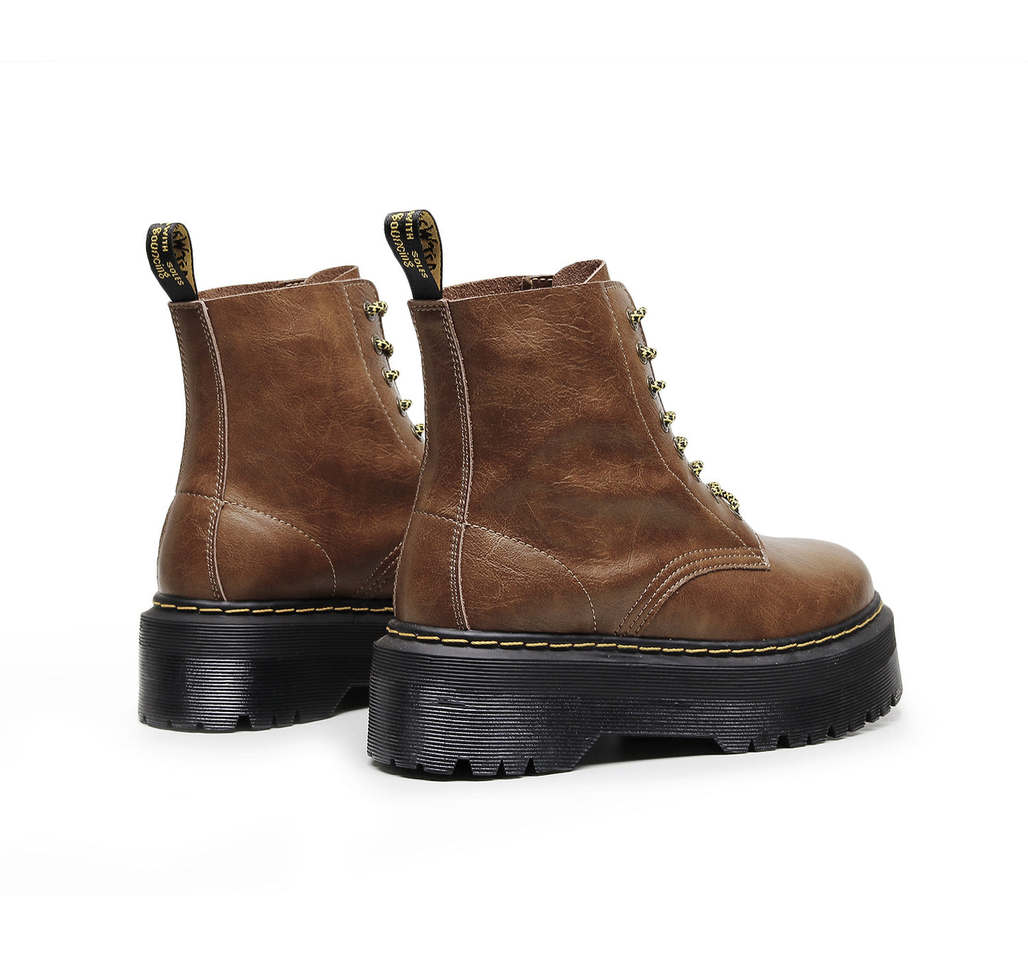 Dr Martens 1460 Brown Leather Platform Boots (SW061)