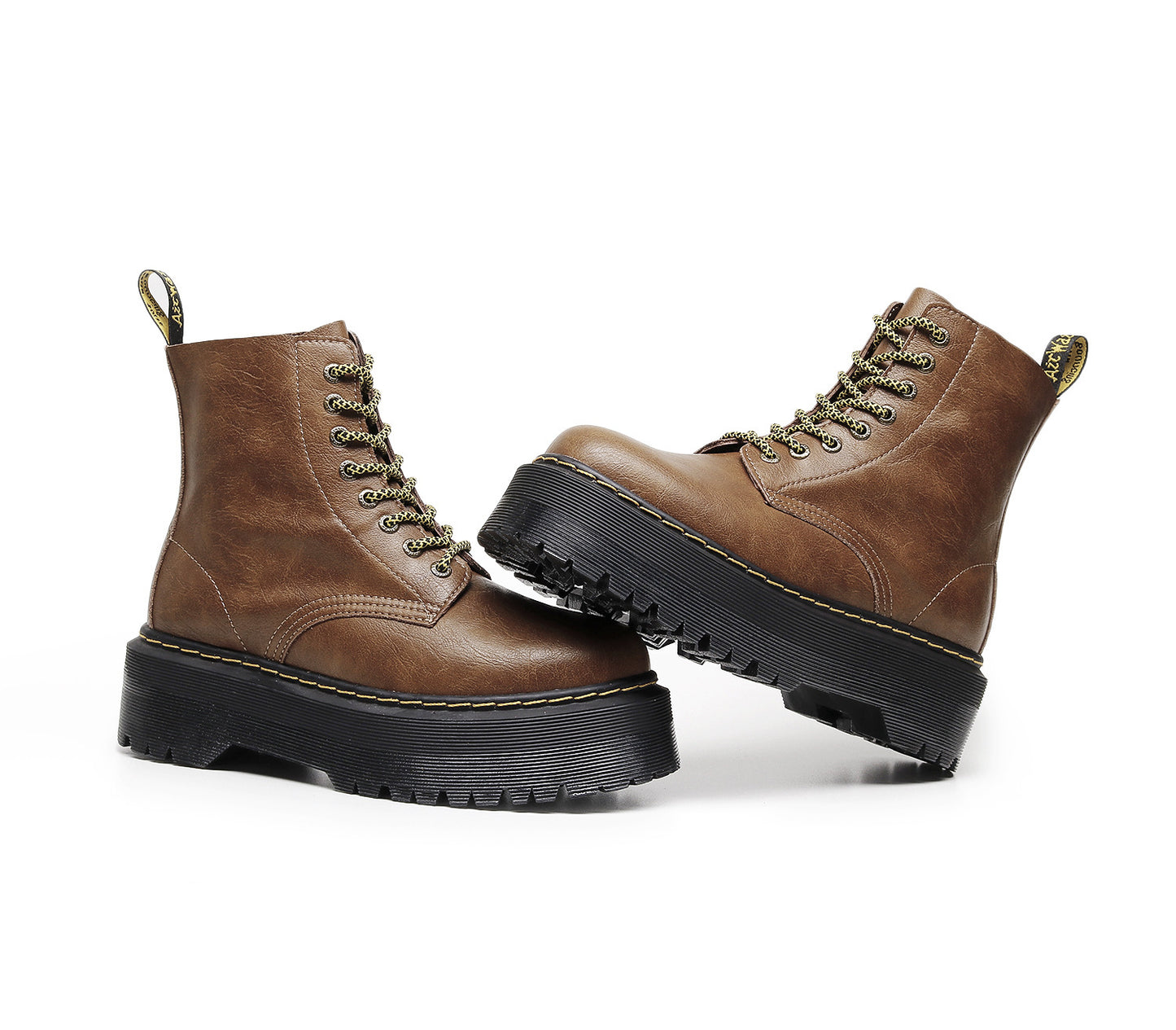 Dr Martens 1460 Brown Leather Platform Boots (SW061)