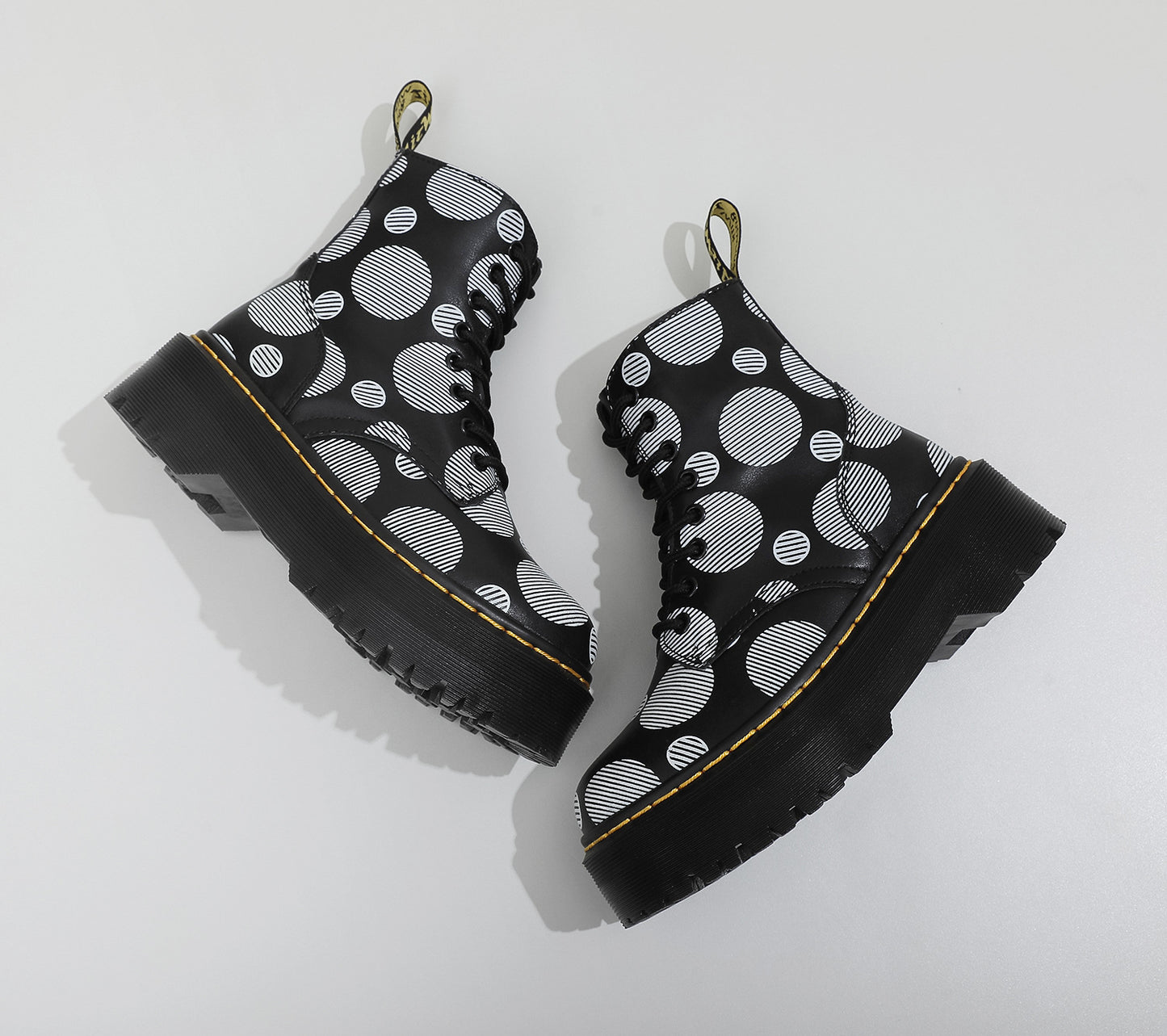 Dr Martens Jadon Polka Dot Platform Boots (SW060)