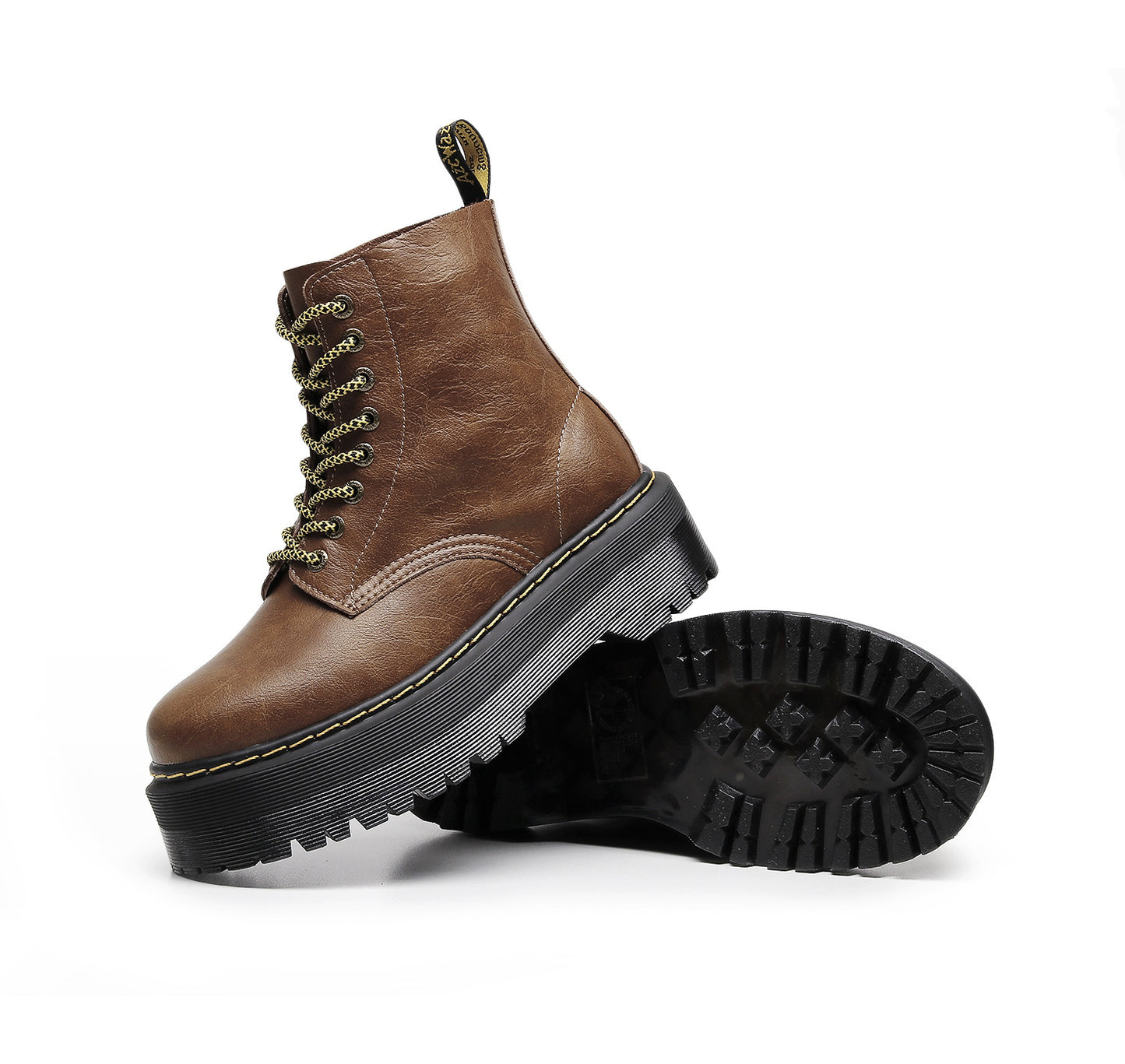 Dr Martens 1460 Brown Leather Platform Boots (SW061)