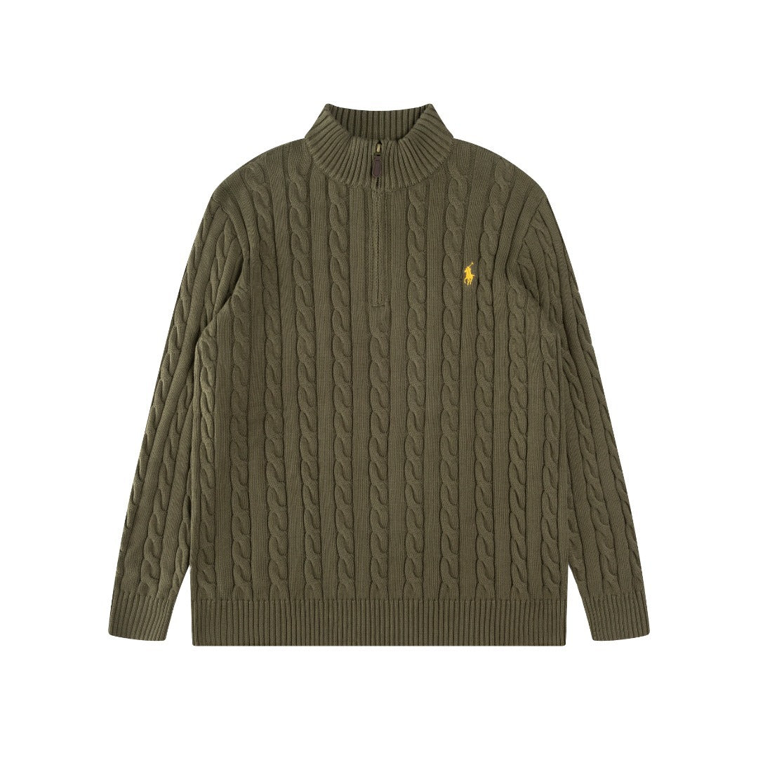 Polo Ralph Lauren Cable-Knit Quarter Zip Sweater (SW071)