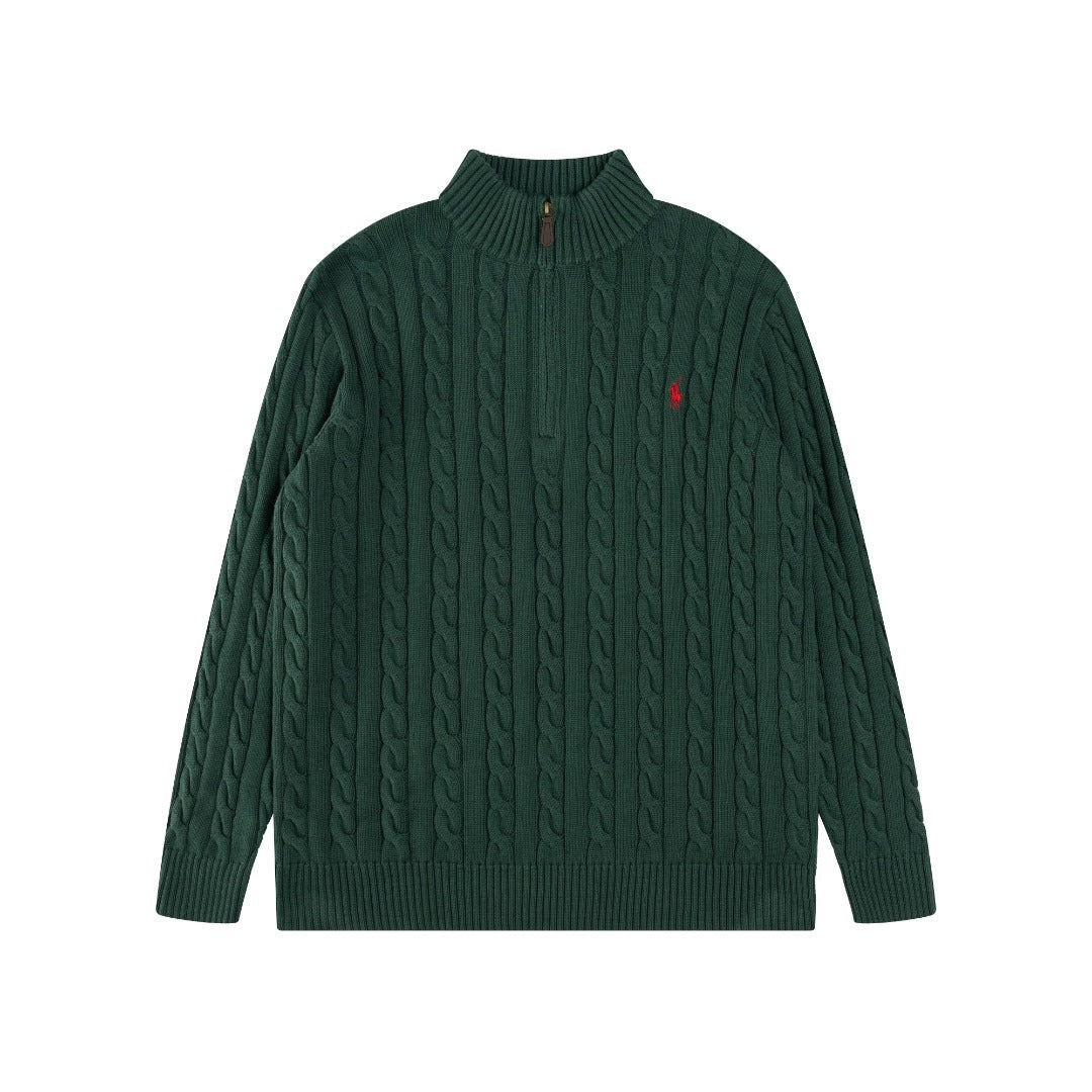 Polo Ralph Lauren Cable-Knit Quarter Zip Sweater (SW071)