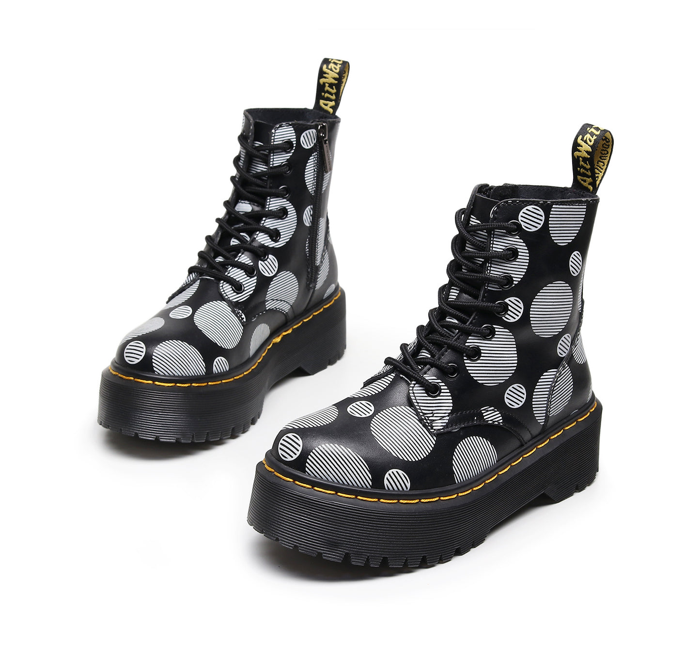 Dr Martens Jadon Polka Dot Platform Boots (SW060)