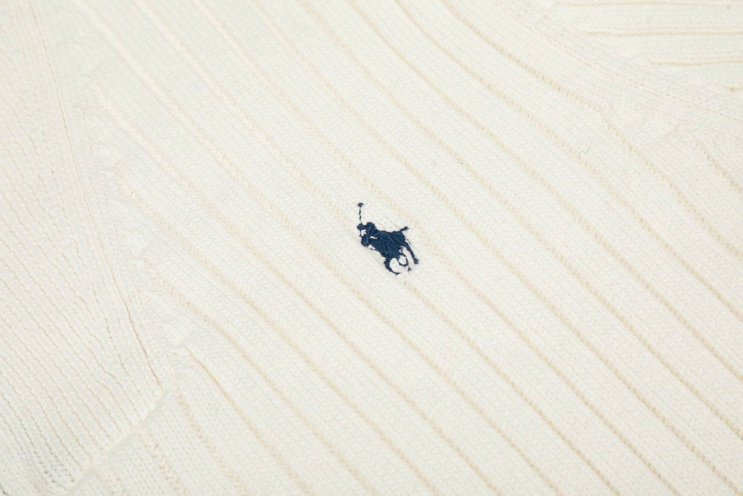 Polo Ralph Lauren Ribbed Wool Quarter Zip Sweater (SW068)