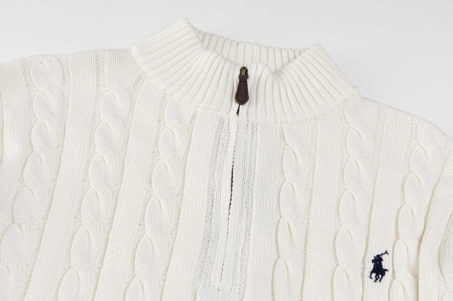 Polo Ralph Lauren Cable-Knit Quarter Zip Sweater (SW071)
