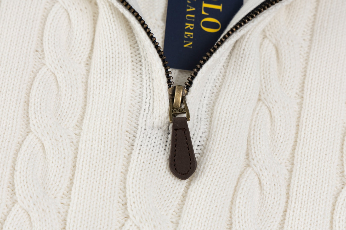 Polo Ralph Lauren Cable-Knit Quarter Zip Sweater (SW071)