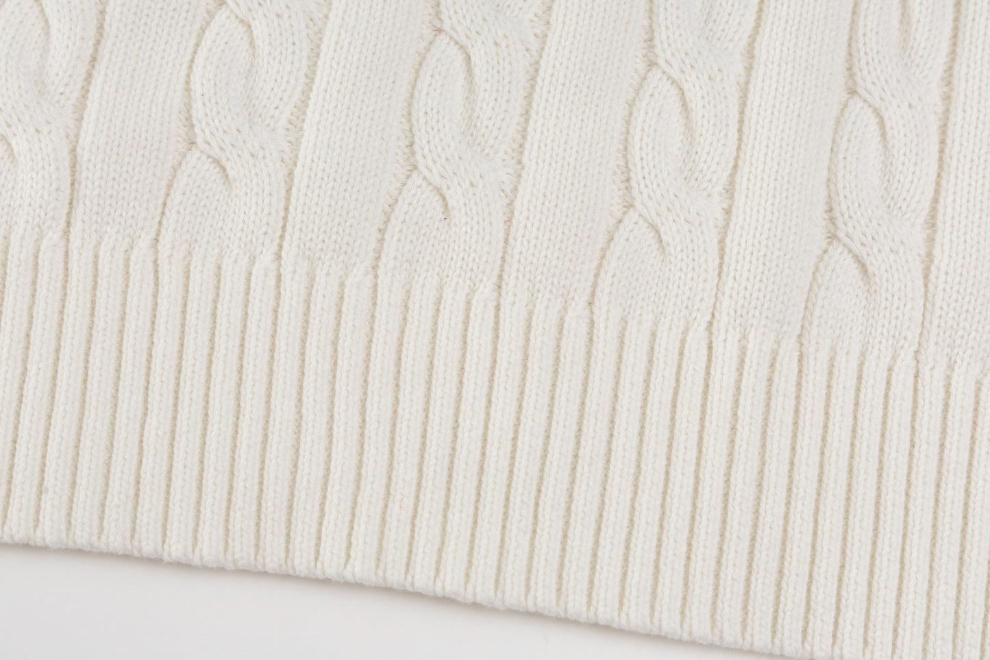 Polo Ralph Lauren Cable-Knit Quarter Zip Sweater (SW071)