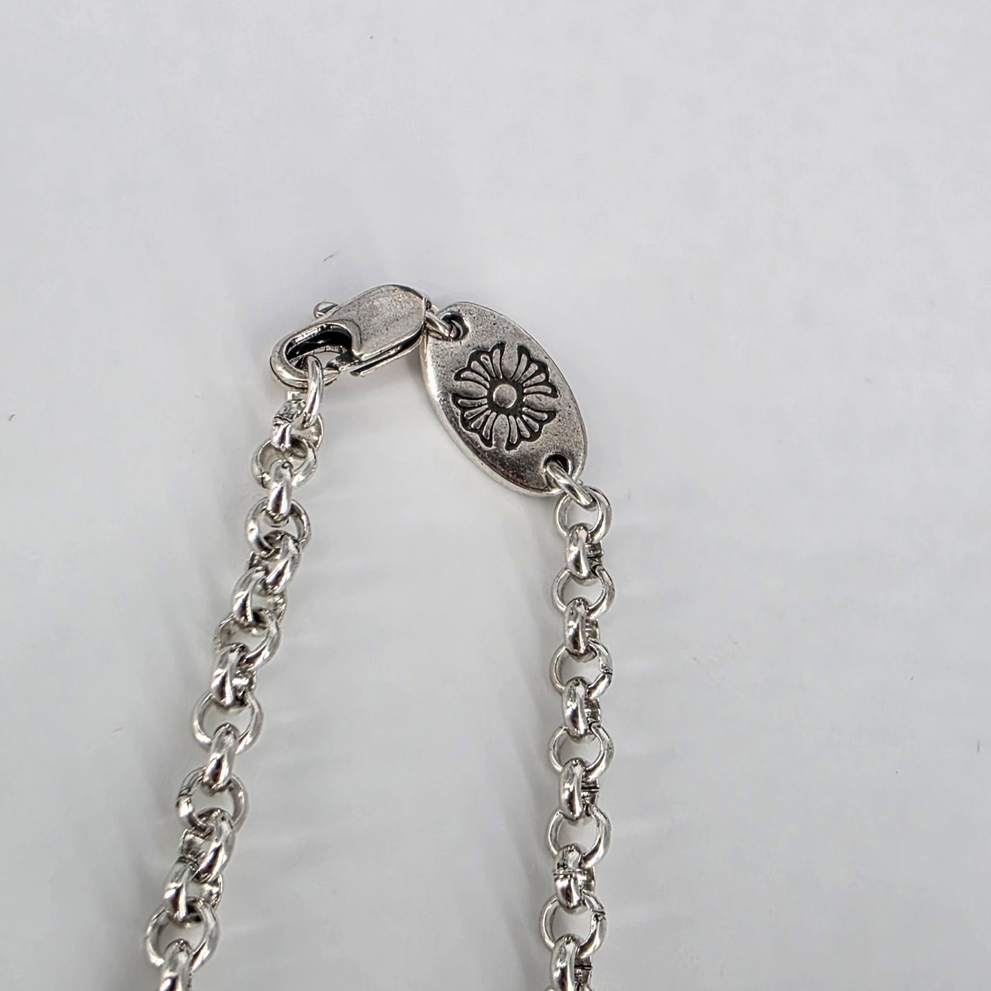 Chrome Hearts 925 Sterling Silver Bracelet - Single Cross