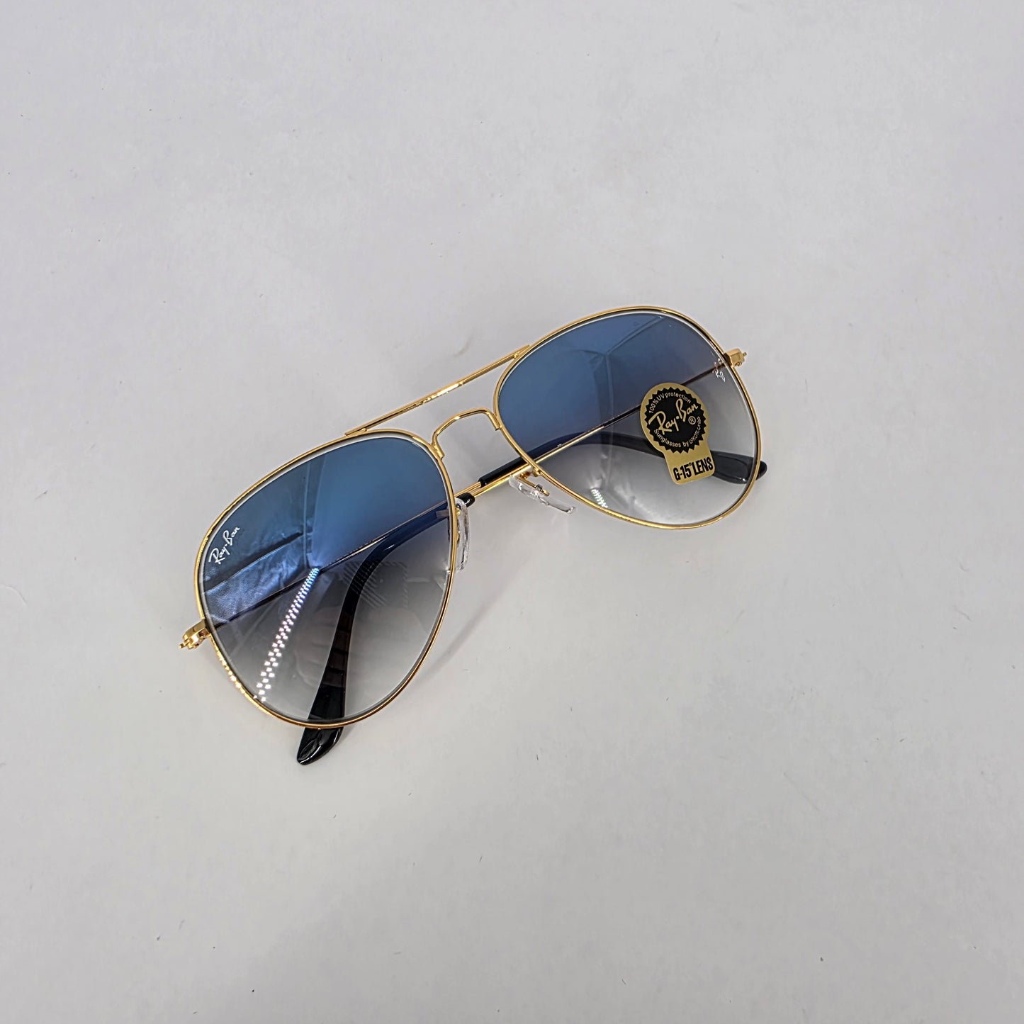 Ray-Ban Aviator Sunglasses - Gold & Blue