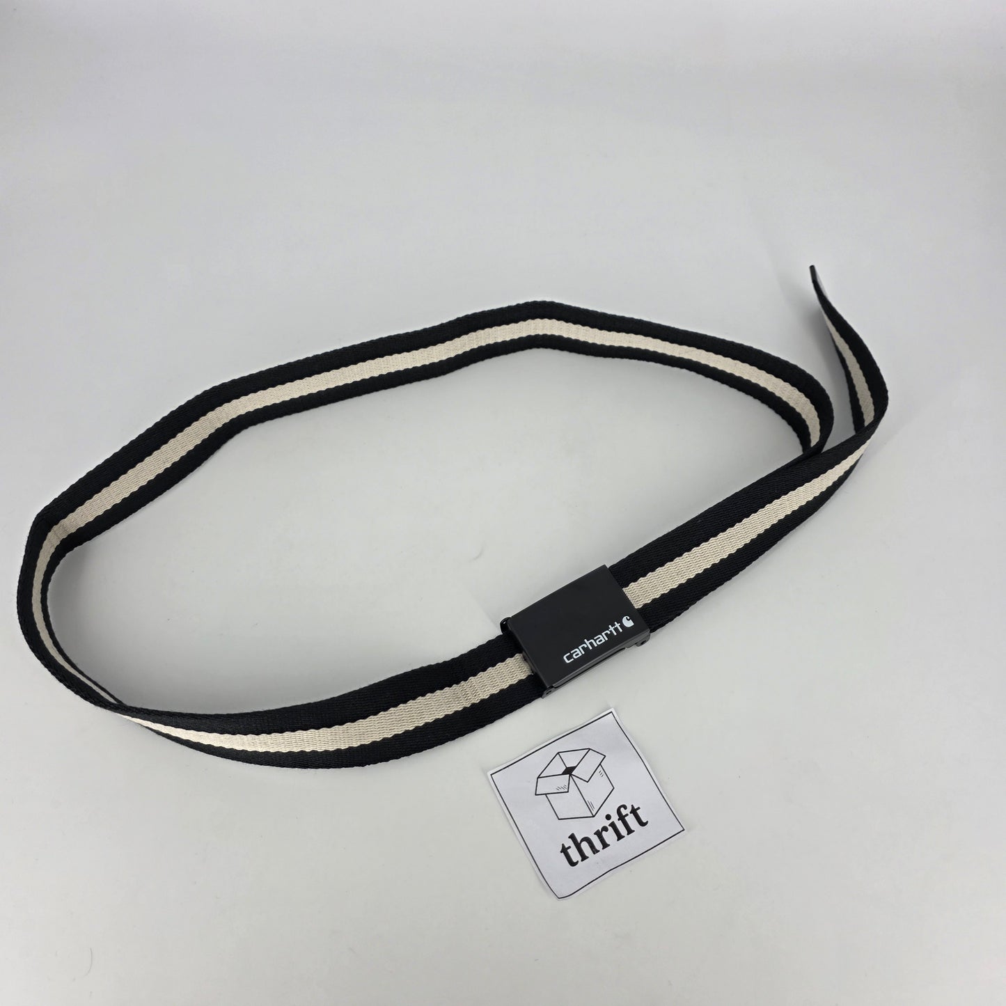 Carhartt Material Belt - Black & White Stripe