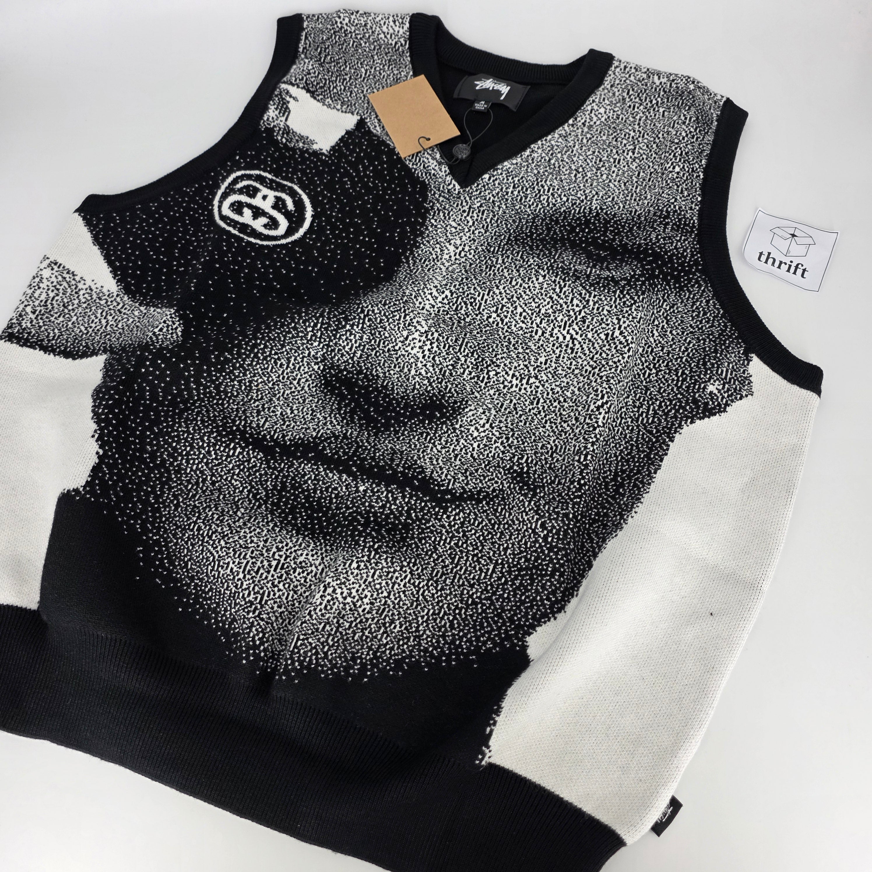 トップス stussy PHOTO JACQUARD VEST Buy Stussy Photo Jacquard Vest 'Black' - 117155 BLAC | GOAT