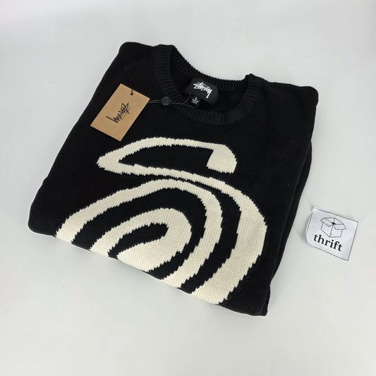 Stussy Curly S Sweater - Black