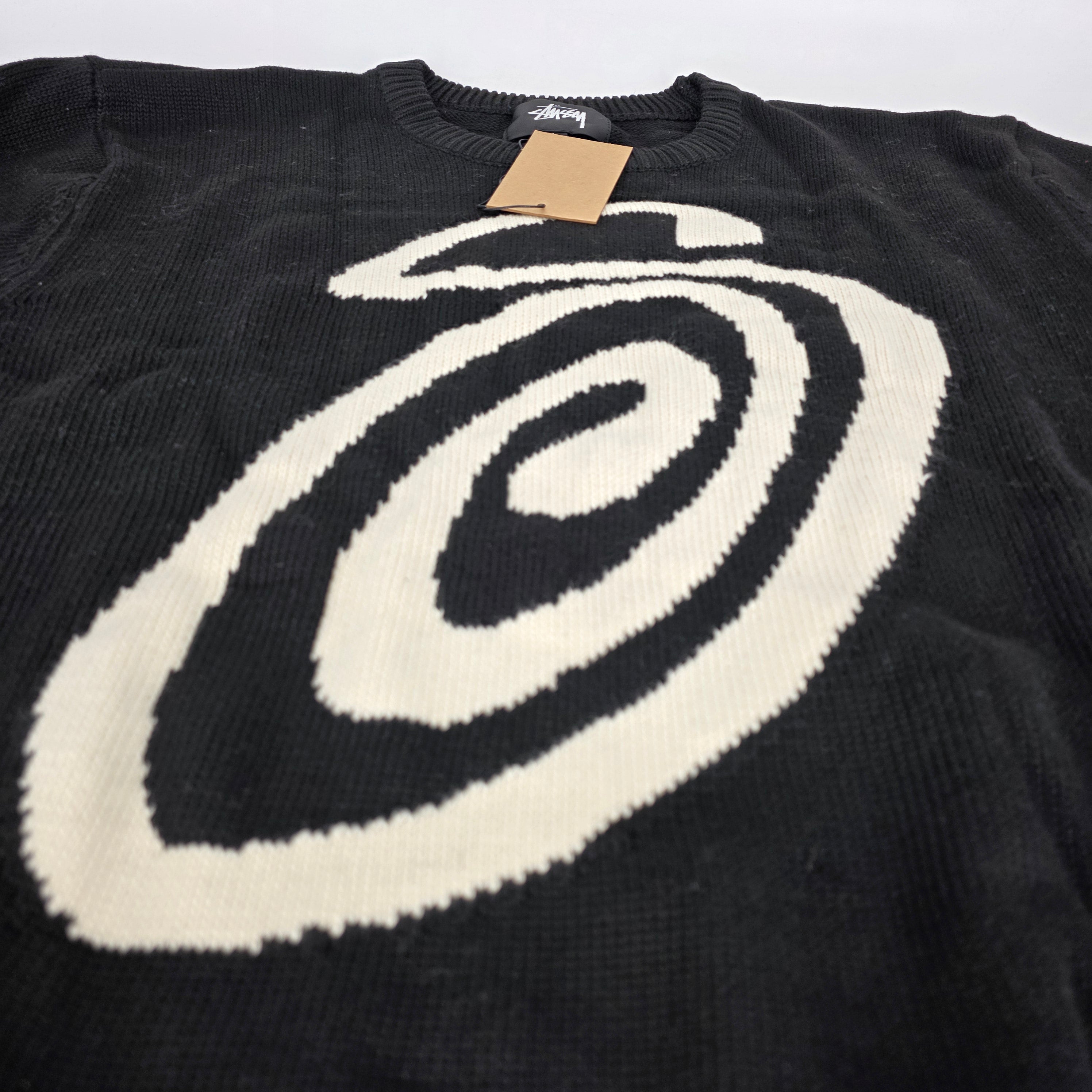 トップス Stussy CURLY S SWEATER White Stussy Curly Knit Off White | Glue Store