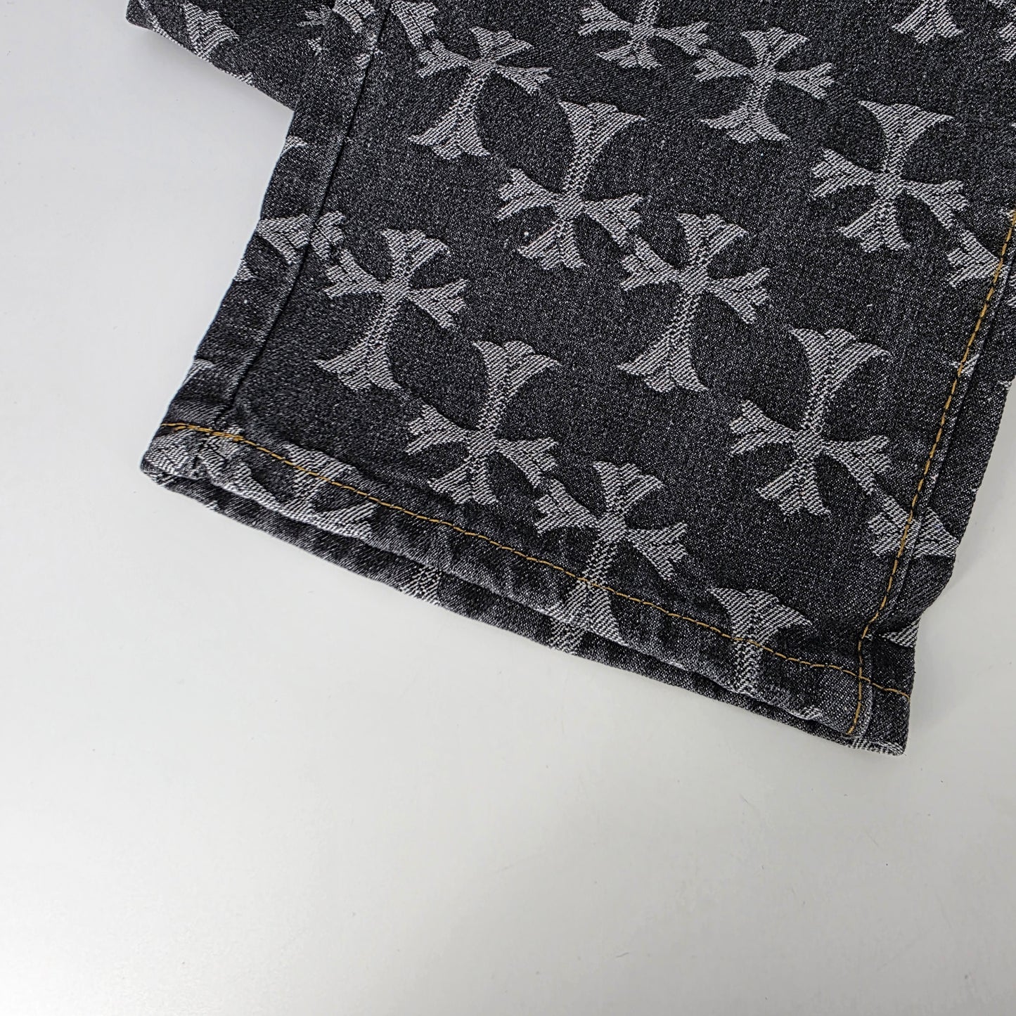 Chrome Hearts Jacquard Pattern Jeans - Black