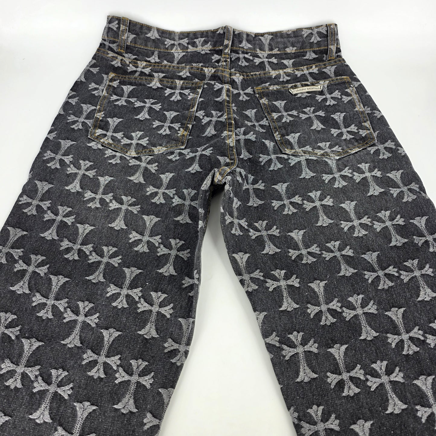 Chrome Hearts Jacquard Pattern Jeans - Black