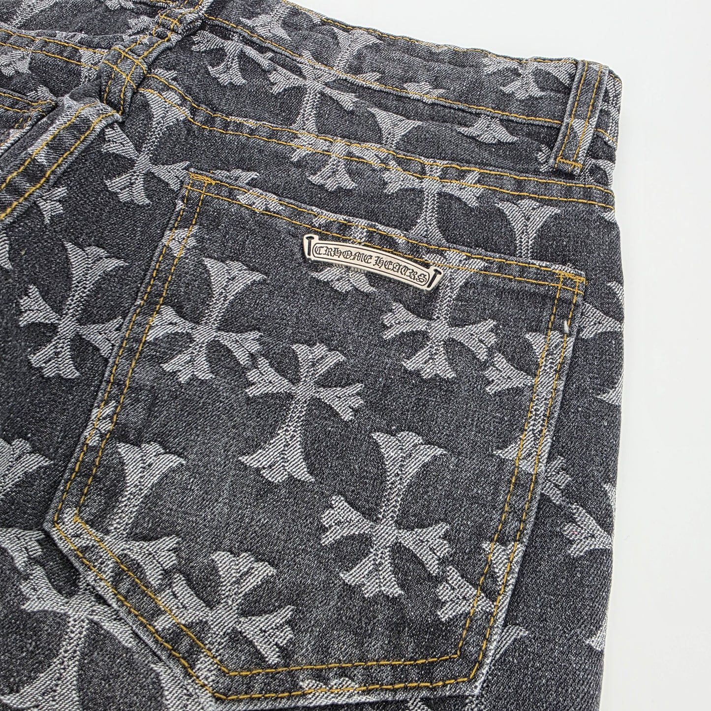 Chrome Hearts Jacquard Pattern Jeans - Black