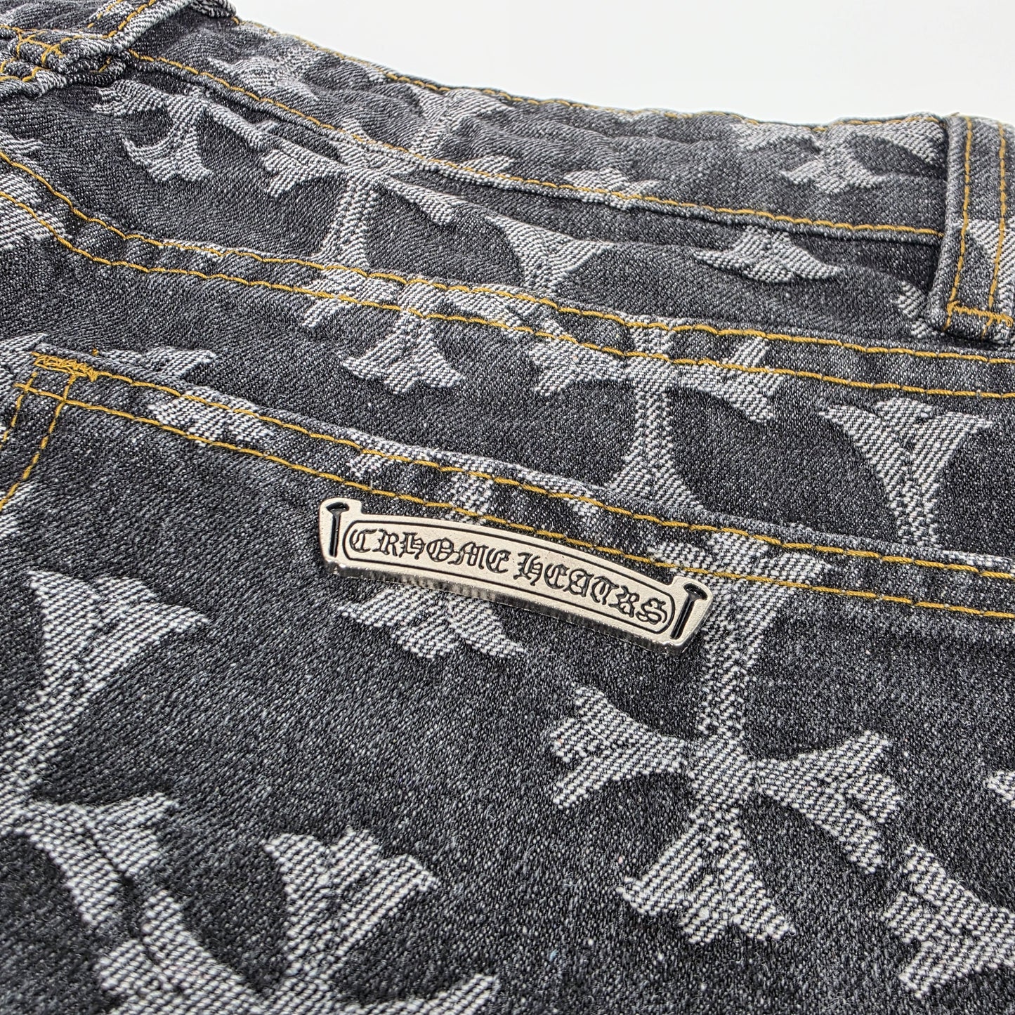 Chrome Hearts Jacquard Pattern Jeans - Black