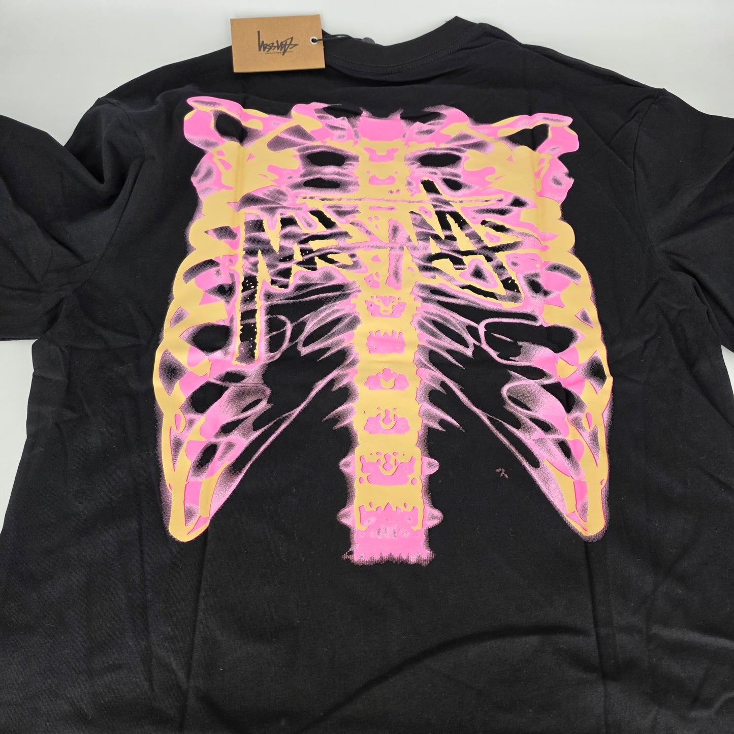 Stussy Rib Cage Reflective Logo Tee - Black (L)