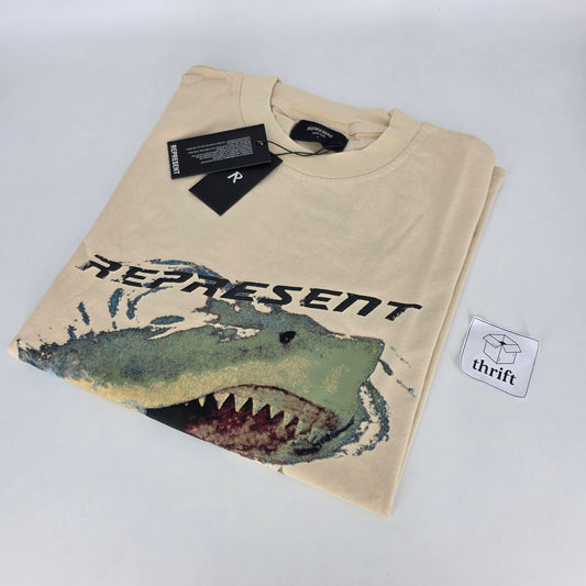 Represent Only The Strong Survive Shark Tee - Vintage White (M)