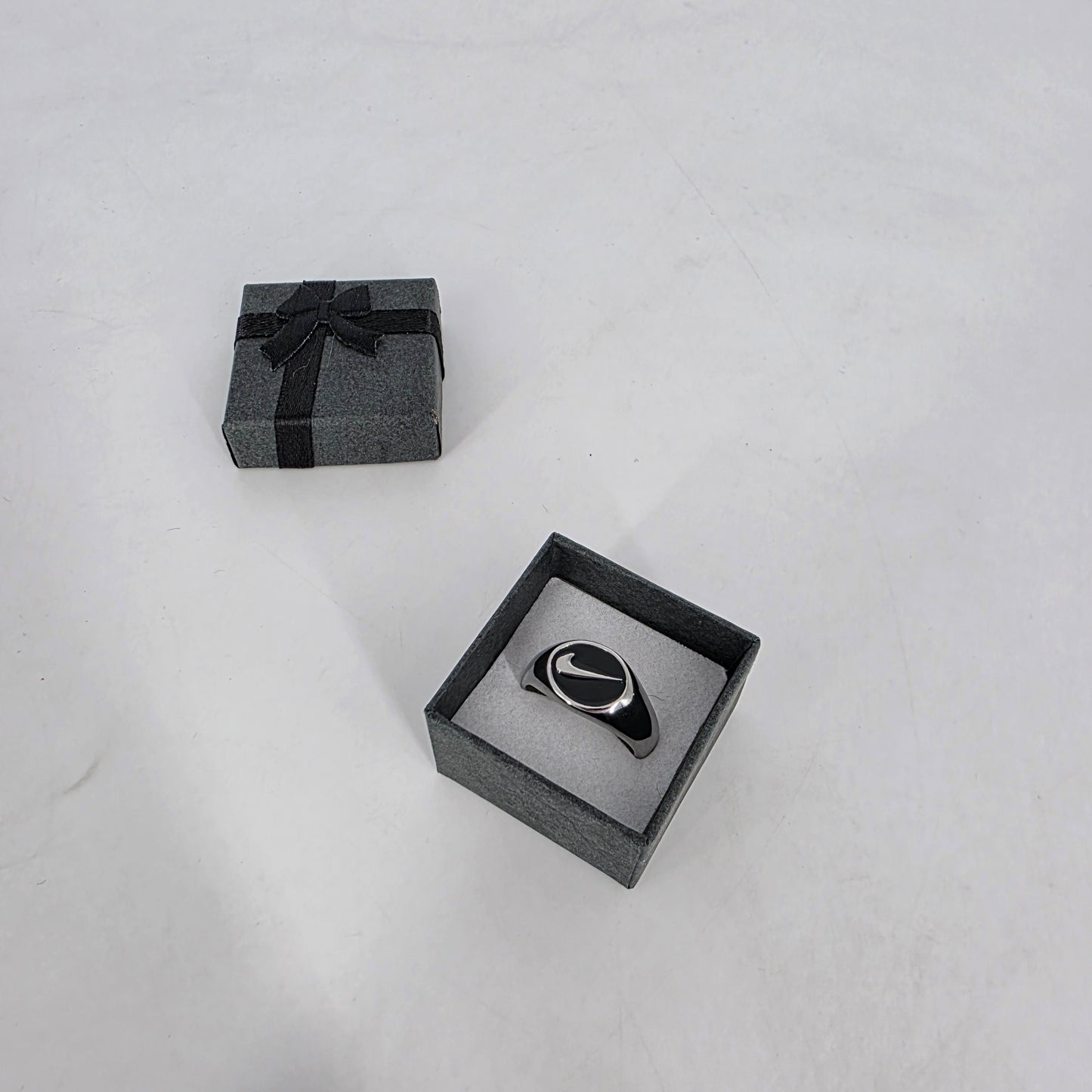 Romela nnaGold Swoosh Signature Ring: Circle Swoosh Signet