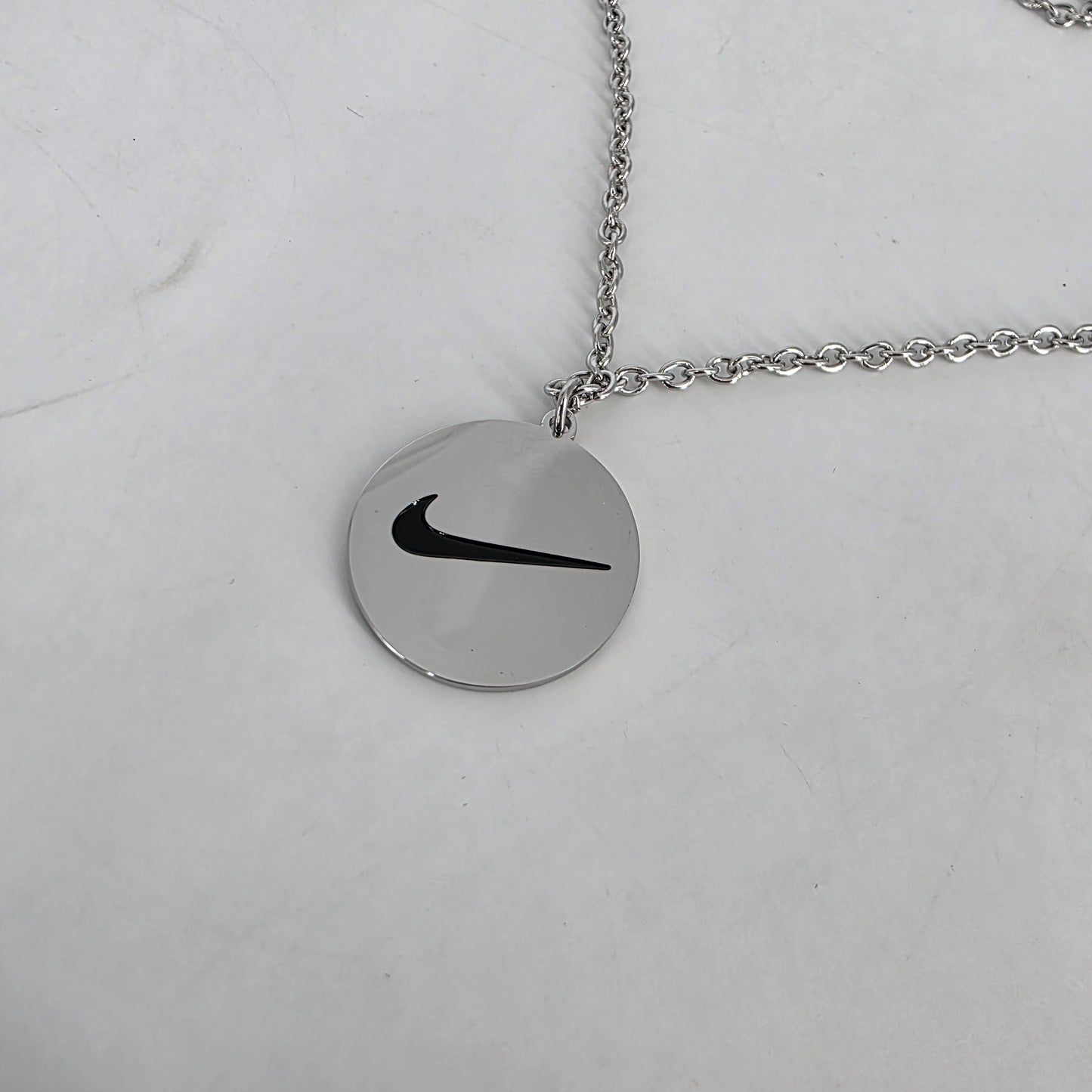 Romela nnaGold Swoosh Signature Necklace: Circle Swoosh Signet