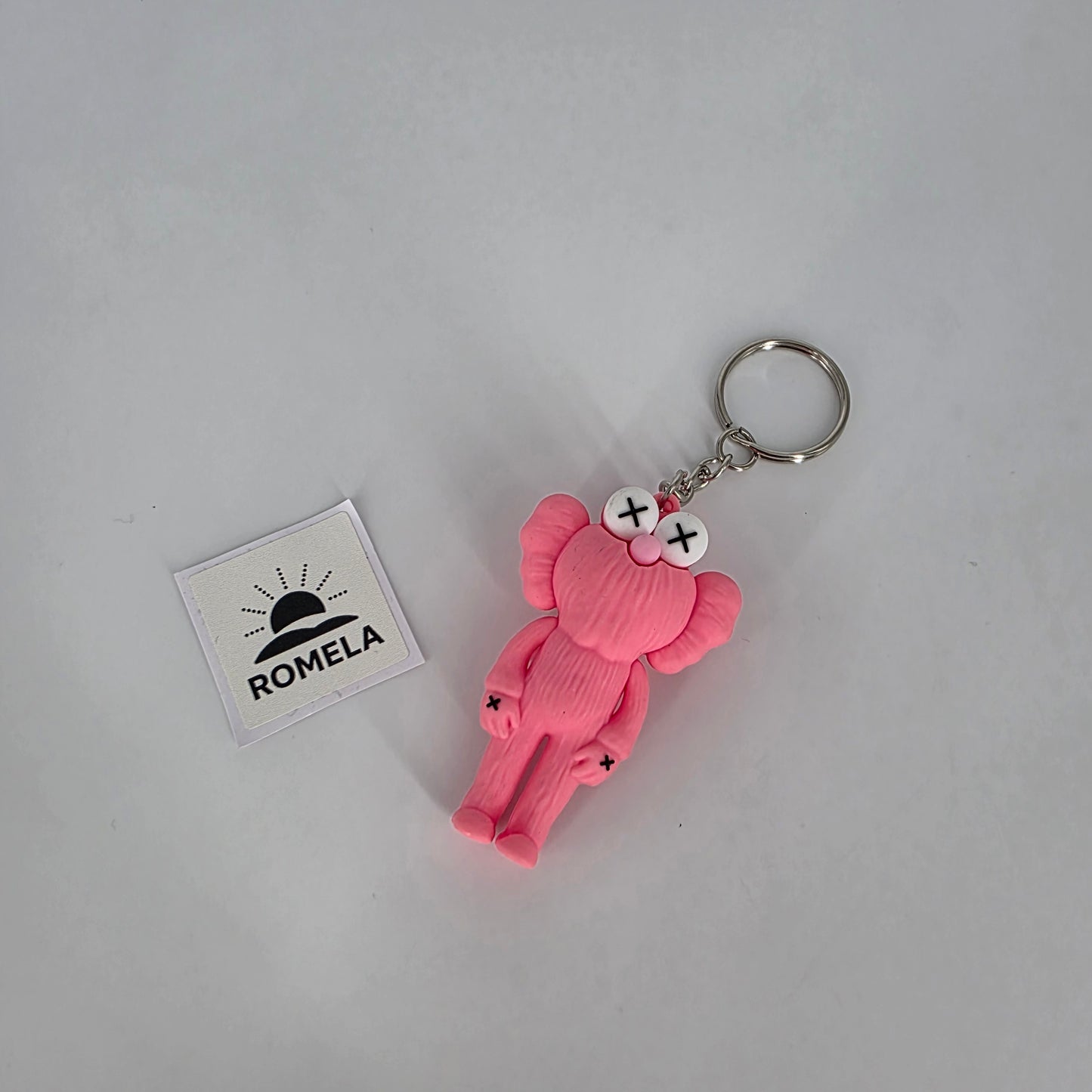 Romela Keychain KAWS Sesame Street Pink – Silicone