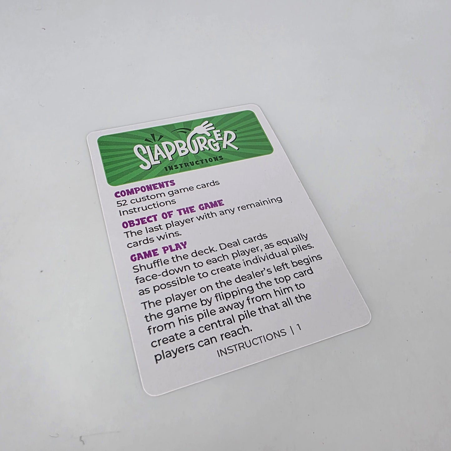 Slapburger Card Game