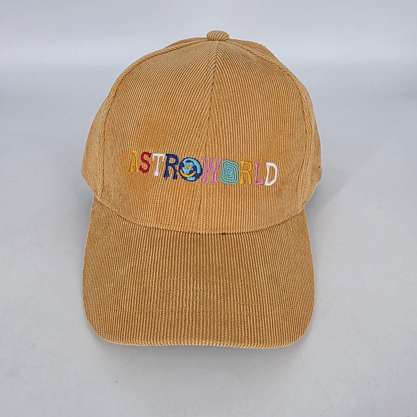Astroworld Embroidered Corduroy Cap - Khaki