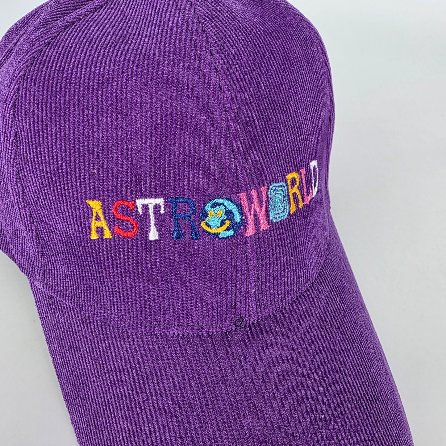 Astroworld Embroidered Corduroy Cap - Purple