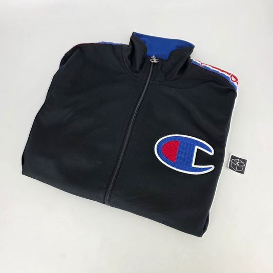 Champion Tracksuit Top - Black & Blue (S)