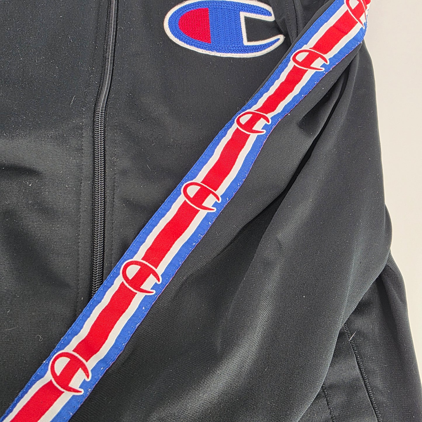Champion Tracksuit Top - Black & Blue (S)