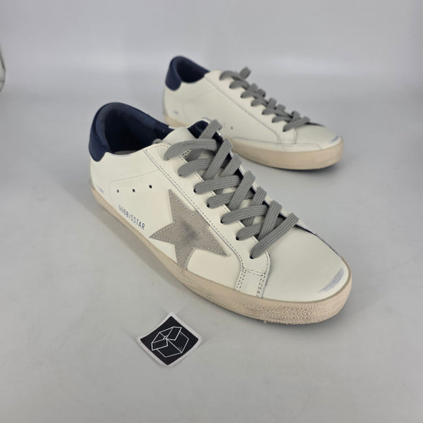 Golden Goose Super-Star Sneakers - White & Navy - EU41 (UK7) [NO BOX]