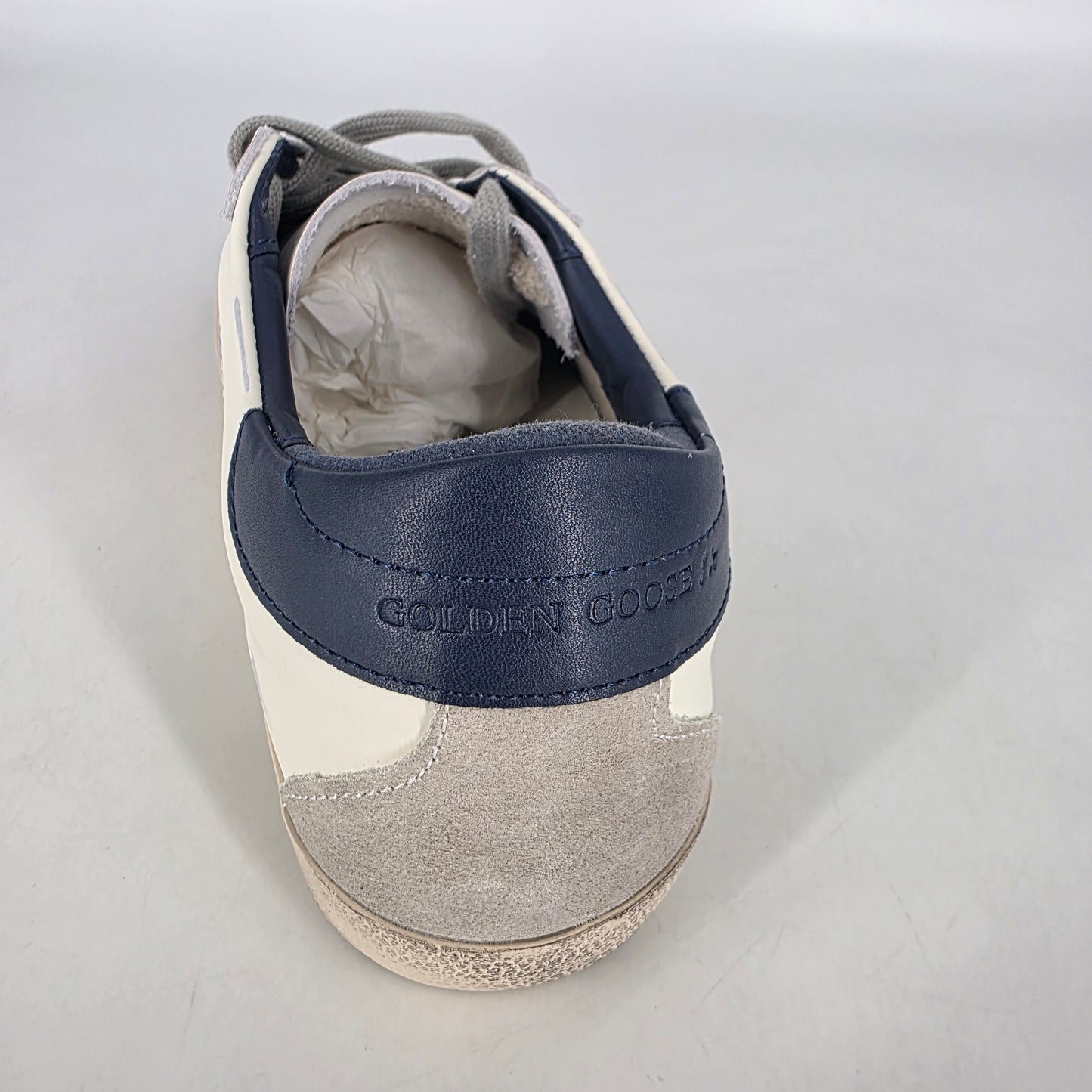 Golden Goose Super-Star Sneakers - White & Navy - EU41 (UK7) [NO BOX]